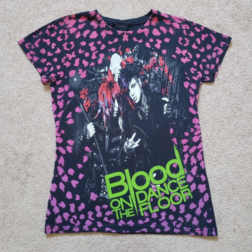 Vintage 20s Blood On The Dance Floor All-over Cheetah Graphic Print Band Tee L/M
